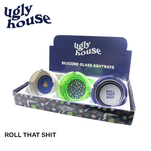 UGLY HOUSE SILICONE GLASS ASHTRAY 6CT/DISPLAY